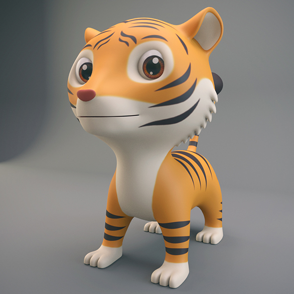 Cartoon Tiger - 3Docean 20789297