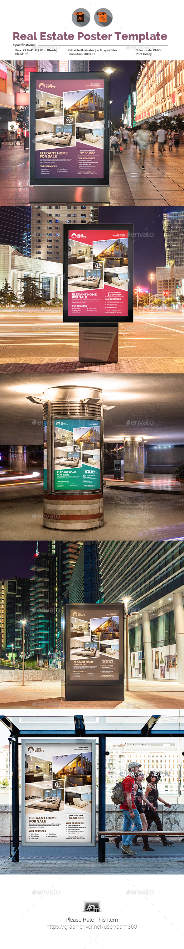 GraphicRiver Real Estate Poster 20789330 GraphicRiver Real Estate Poster 20789330