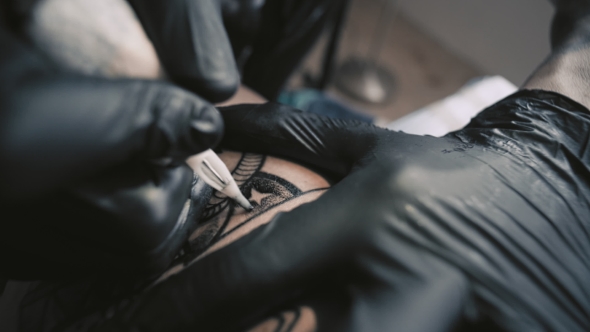 Tattooing Process at Home, Stock Footage | VideoHive