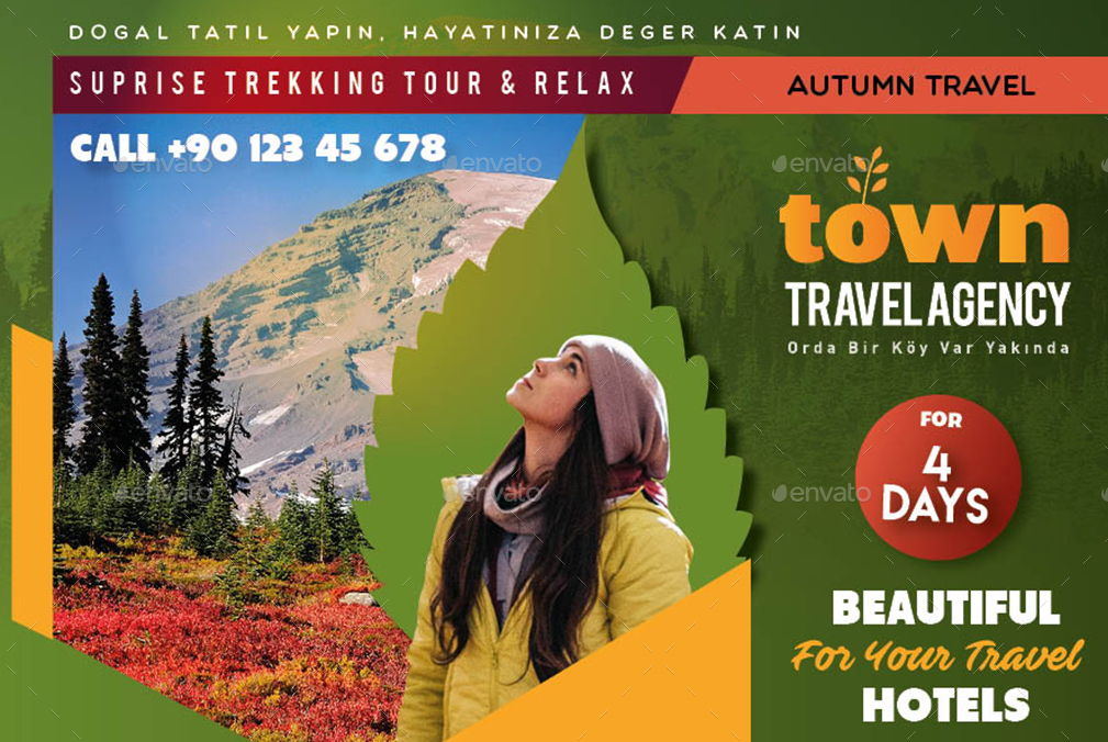 Nature Travel Postcard Templates by duruland GraphicRiver