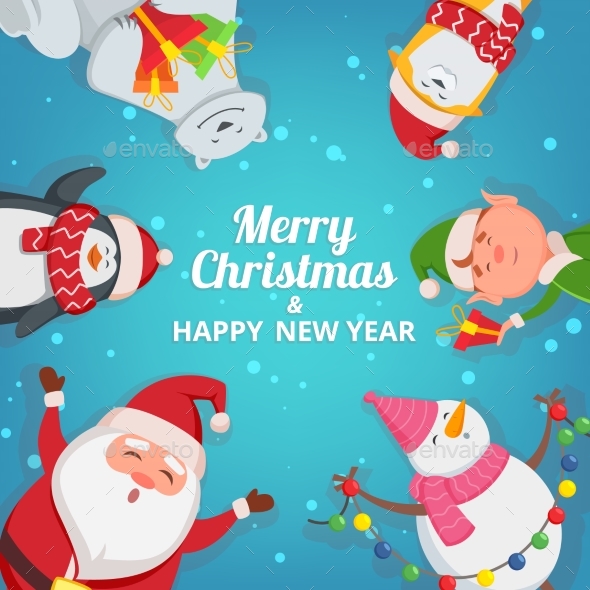 Christmas Background with Characters - Miscellaneous Characters