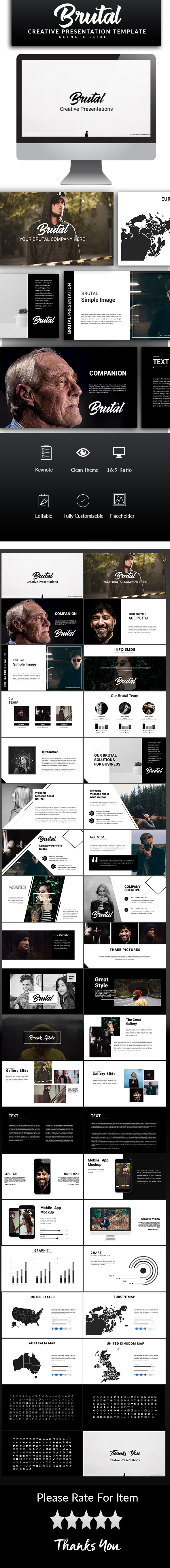 Brutal Keynote Template - Keynote Templates Presentation Templates