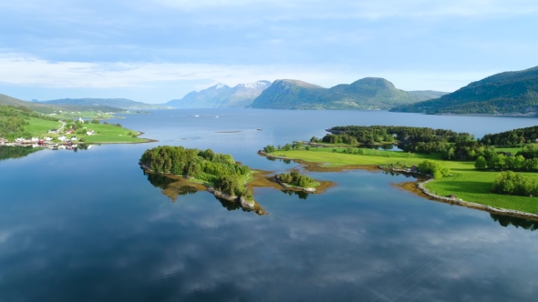 Aerial Footage Beautiful Nature Norway alt