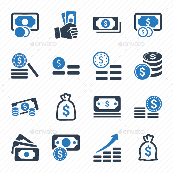 GraphicRiver Money Stacks Icons Blue Version 20791197 GraphicRiver Money Stacks Icons Blue Version 20791197