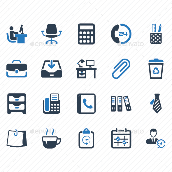 Office Icons - Blue Version - Business Icons