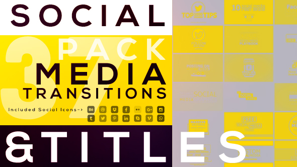 Social Media TransitionsTitles - VideoHive 20740330