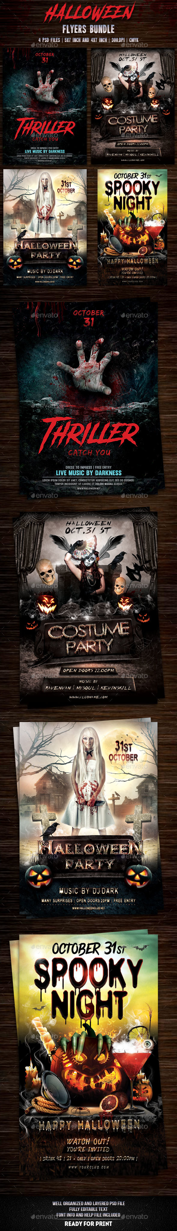 Halloween Flyers Bundle v3