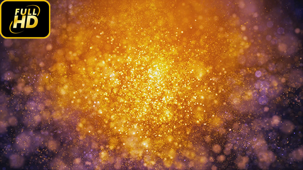 Golden Fantasy Particles Background