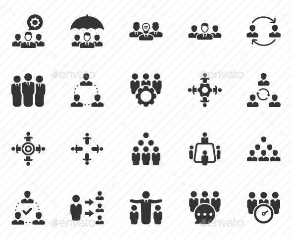 GraphicRiver Teamwork Icons Gray Version 20792459 GraphicRiver Teamwork Icons Gray Version 20792459