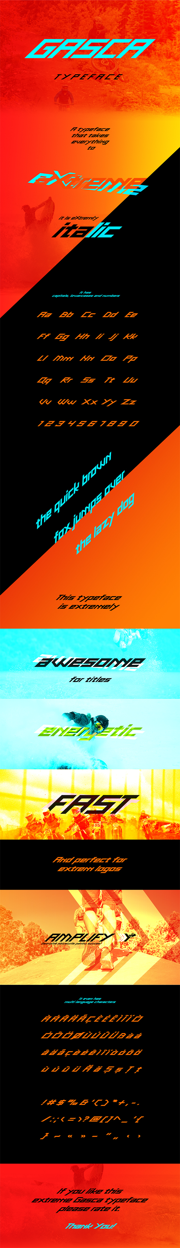 Gasca Typeface - Futuristic Decorative