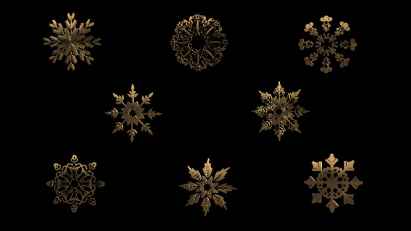 Gold Snowflakes Alpha (8-Pack)