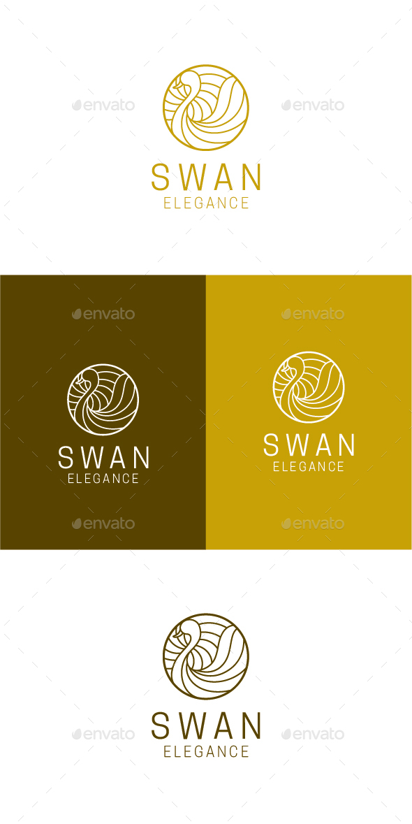 Swan Elegance - Animals Logo Templates