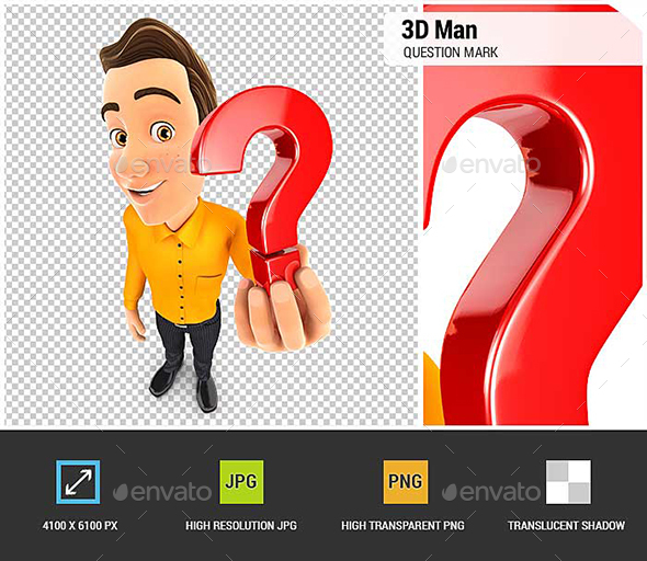 GraphicRiver 3D Man Holding a Question Mark Icon 20793174 GraphicRiver 3D Man Holding a Question Mark Icon 20793174