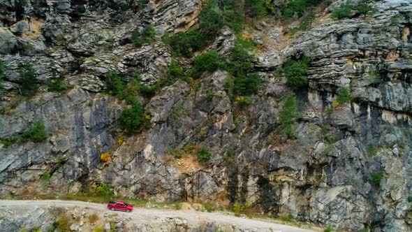 Car Driving In Autumn Mountains alt