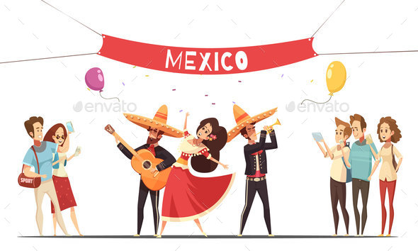 GraphicRiver Traditional Mexico Festival Design Concept 20794021