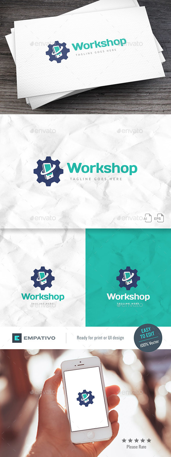 Mobile Workshop Logo Template - Symbols Logo Templates