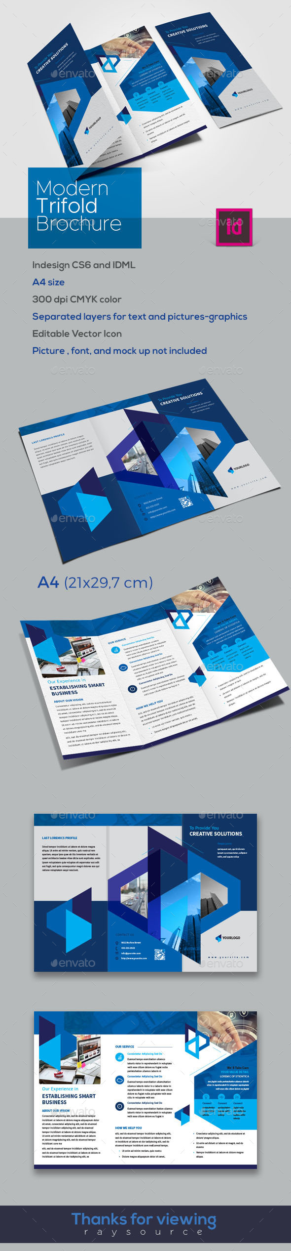 Creative Trifold Brochure - Brochures Print Templates