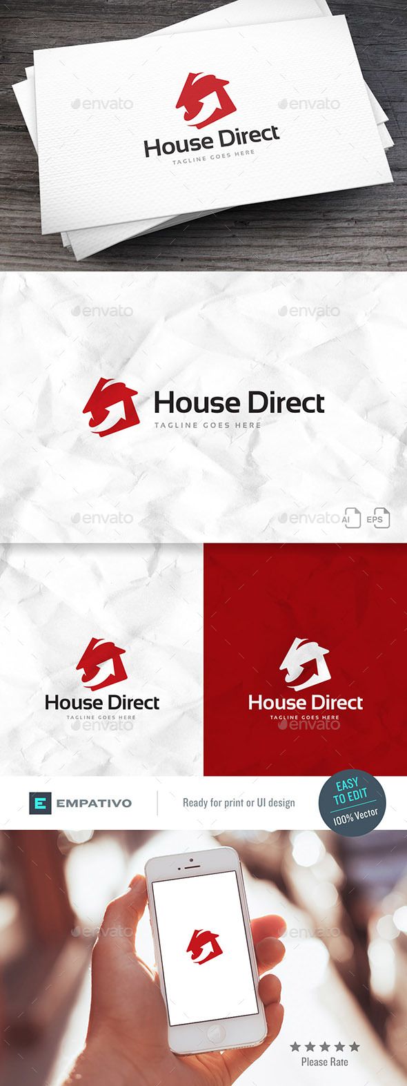 House Direct Logo Template - Buildings Logo Templates