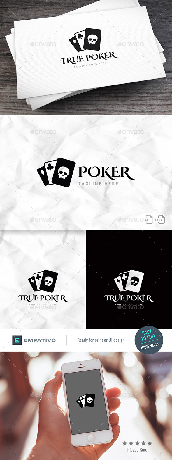 True Poker Logo Template