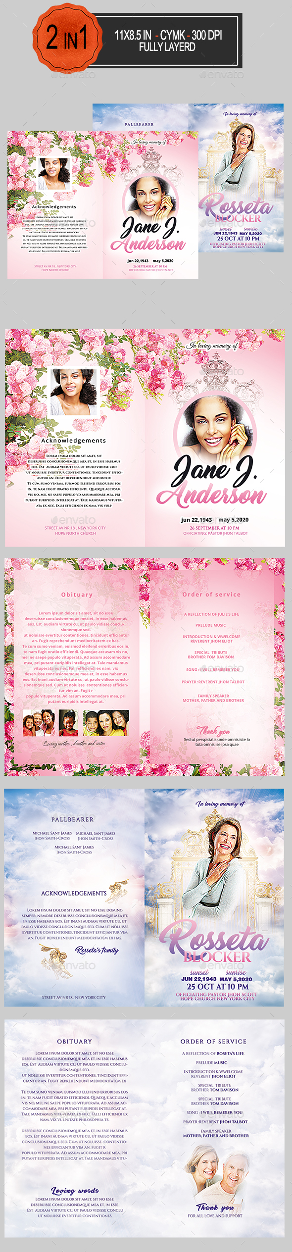 Funeral Program Bundle - Informational Brochures
