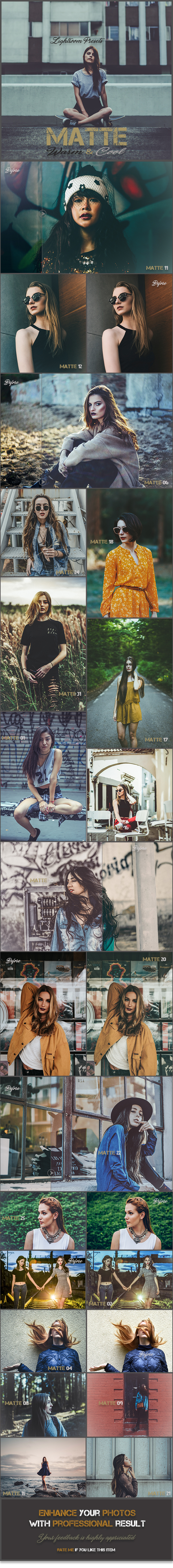 32 Matte Warm & Cool Lightroom Presets - Lightroom Presets Add-ons