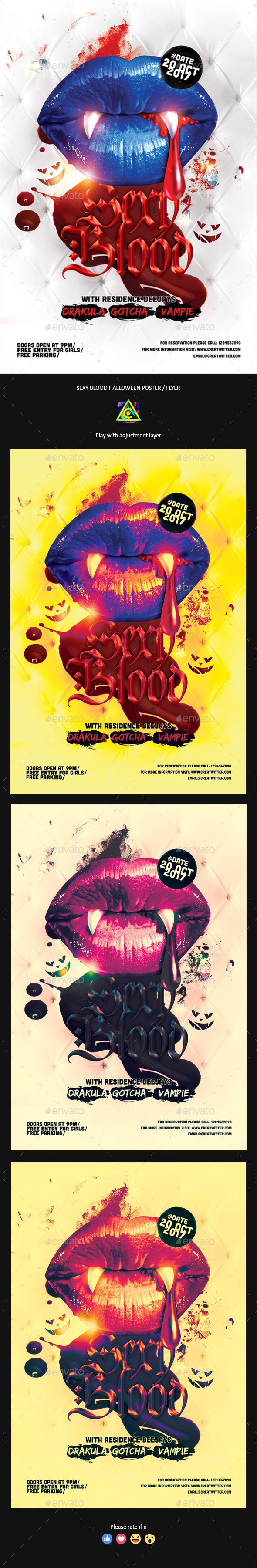 Sexy Blood Halloween Poster / Flyer