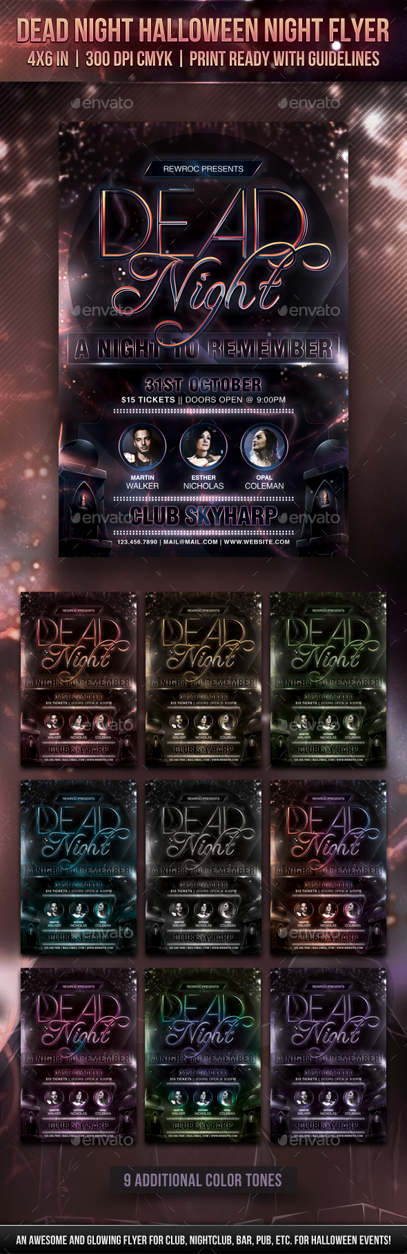 Dead Night Halloween Night Flyer - Holidays Events