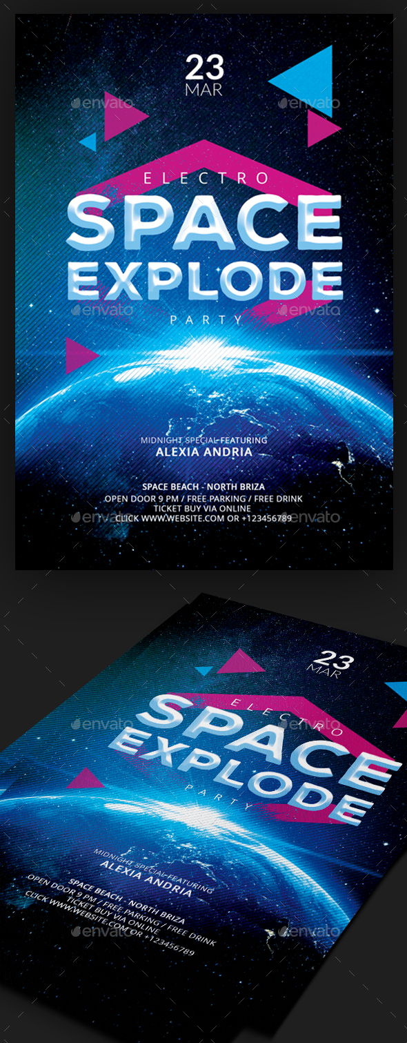 Electro Space Flyer - Clubs & Parties Events