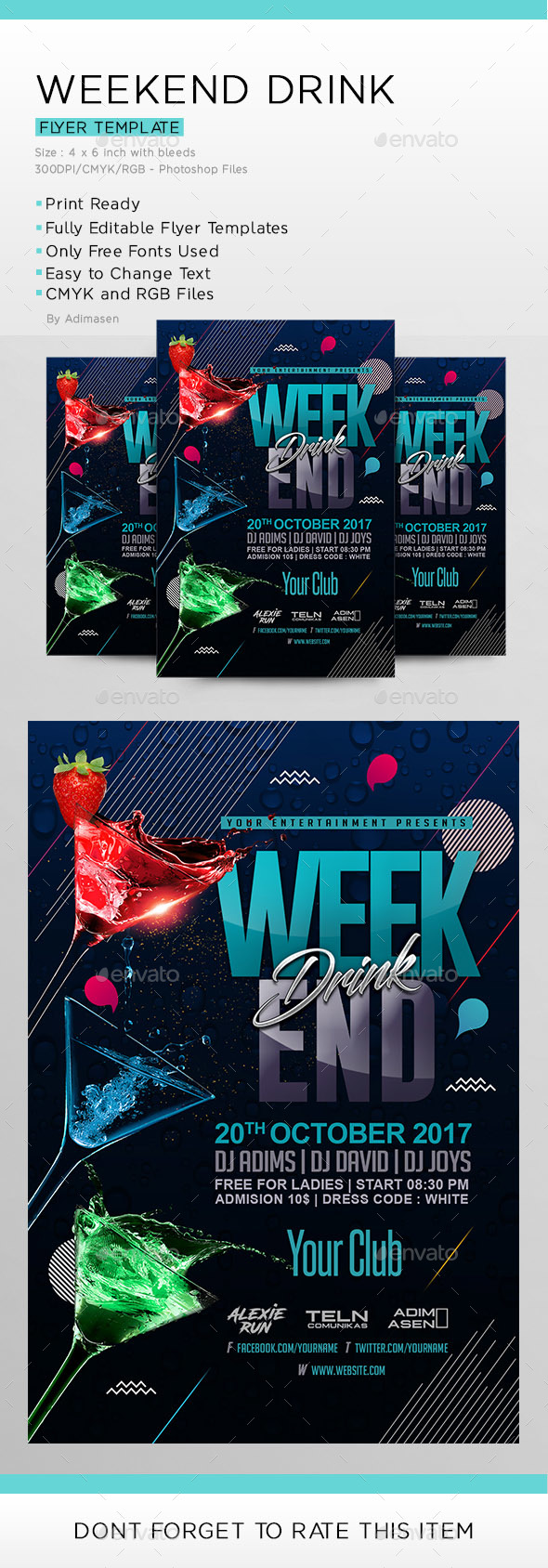 GraphicRiver Weekend Drink Flyer Template 20798456 GraphicRiver Weekend Drink Flyer Template 20798456
