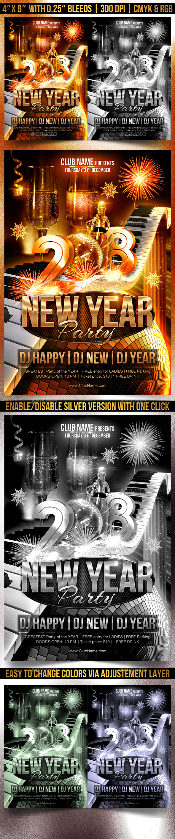 New Year Party Flyer - Clubs & Parties Events