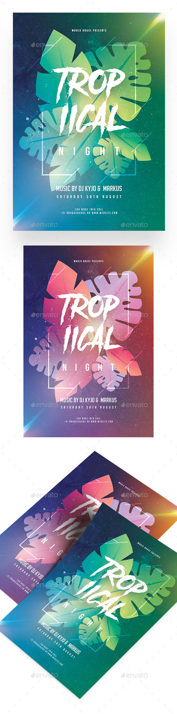 Tropical Night Party Flyer - Clubs & Parties Events