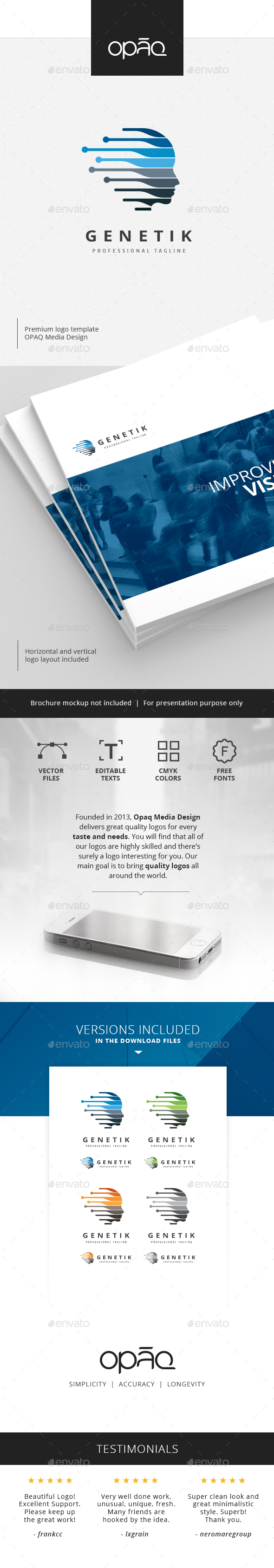 GraphicRiver Genetic Human Profile Logo 20801004 GraphicRiver Genetic Human Profile Logo 20801004