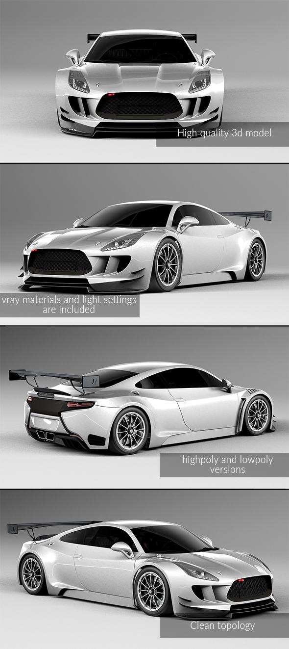 3DOcean Generic Sports Car GT3 20801424 3DOcean Generic Sports Car GT3 20801424