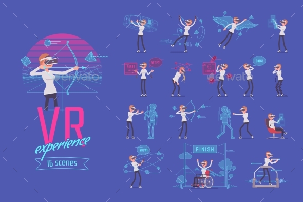 GraphicRiver VR Female User Character Set Various Poses 20801446 GraphicRiver VR Female User Character Set Various Poses 20801446