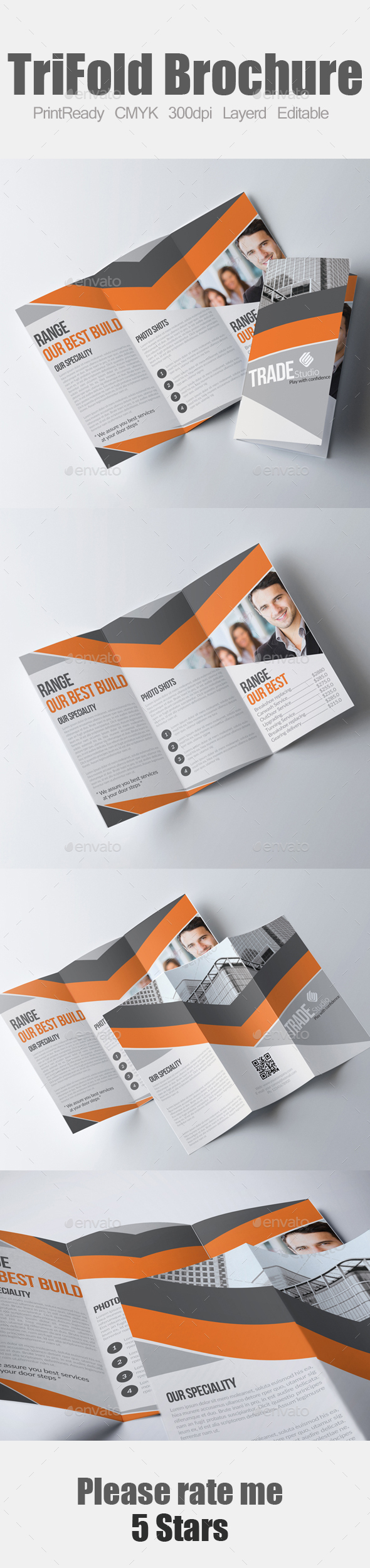 Corporate Tri Fold Business Brochure - Brochures Print Templates