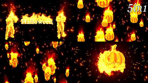 Burning Halloween - VJ Loop Pack (5in1) alt