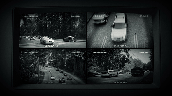 CCTV Roads Splitscreen On Monitor alt