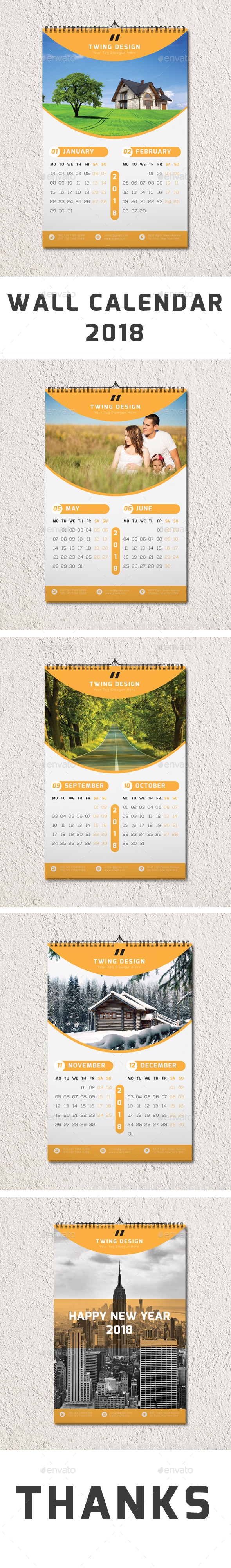 Wall Calendar 2018 - Calendars Stationery