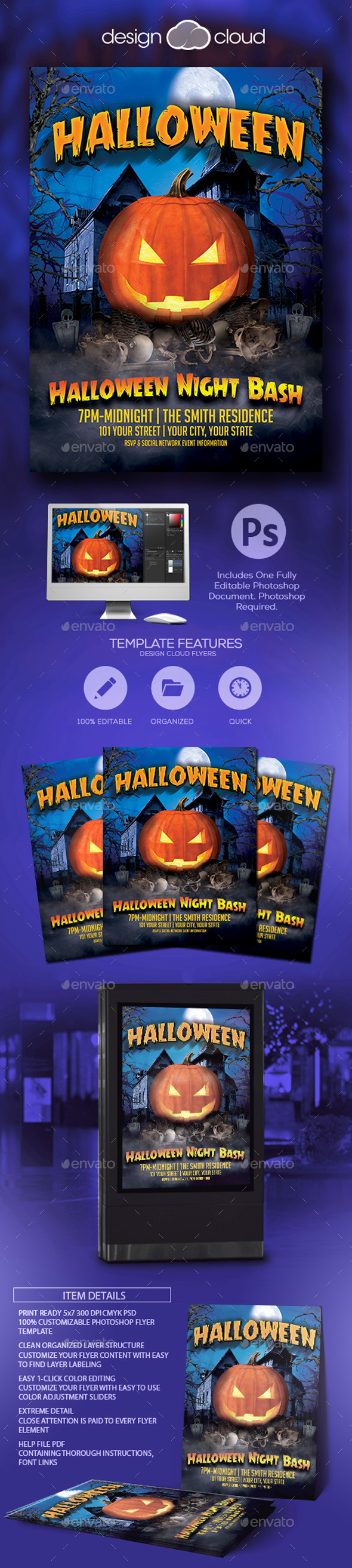 GraphicRiver Halloween Vol 1 Flyer Template 20802937