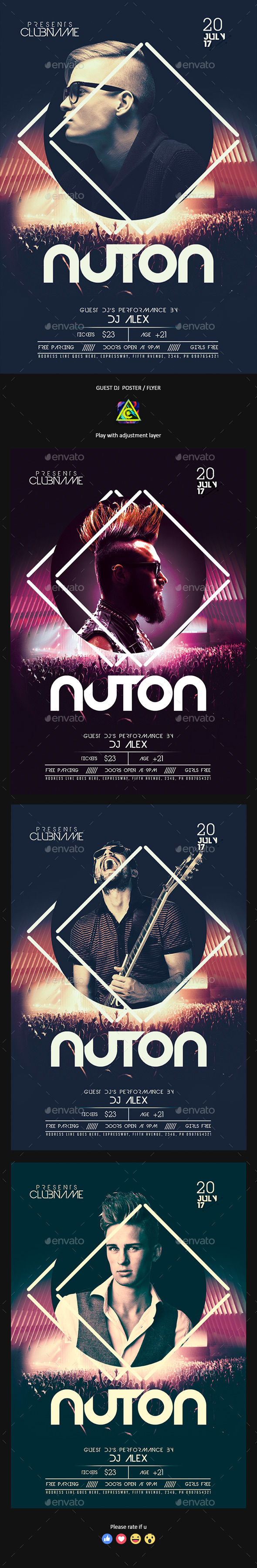 Guest DJ Poster / Flyer - Clubs & Parties Events
