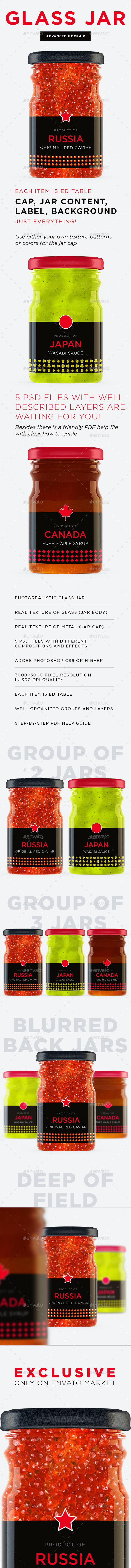 Glass Jar Mockup - Food and Drink Packaging