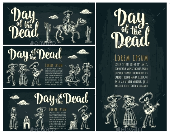 Horizontal Poster for Dia De Los Muertos - Miscellaneous Seasons/Holidays