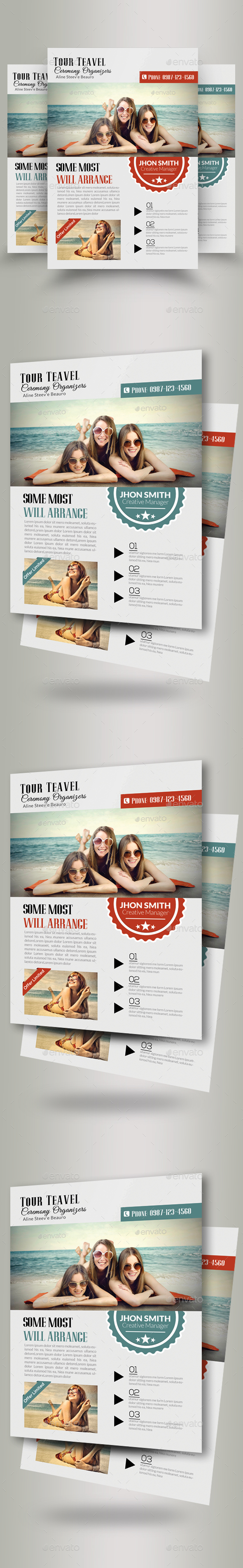 Tour and Travel Flyer Template - Flyers Print Templates