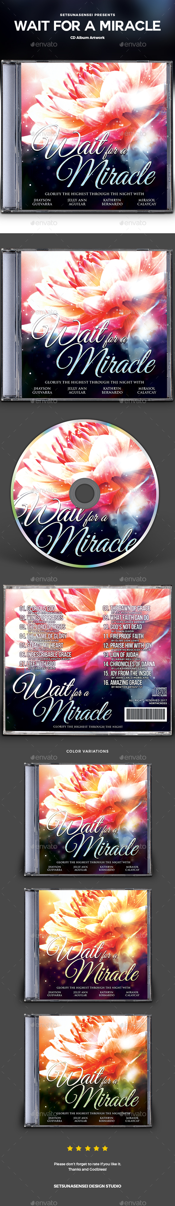 Wait for a Miracle CD Album Artwork - CD & DVD Artwork Print Templates