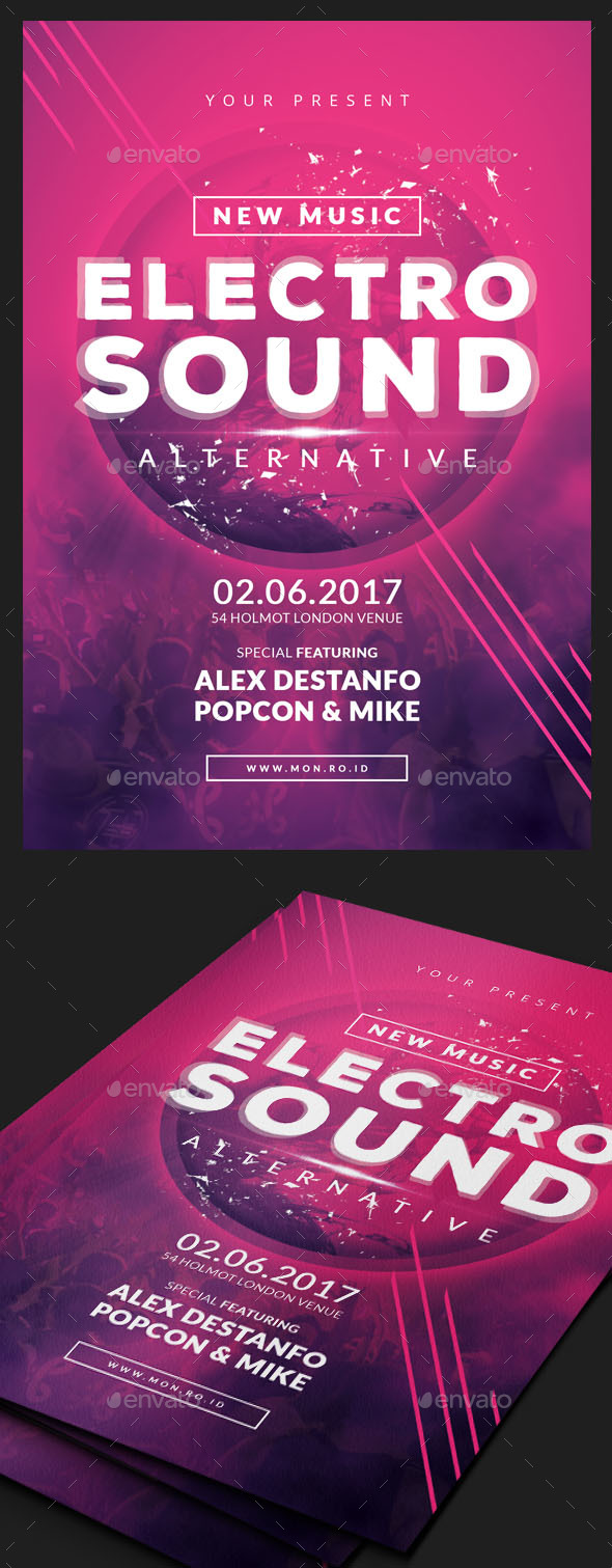 Electro Sound Flyer - Clubs & Parties Events