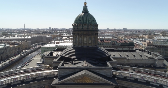 Kazan Cathedral, St. Petersburg Aerial