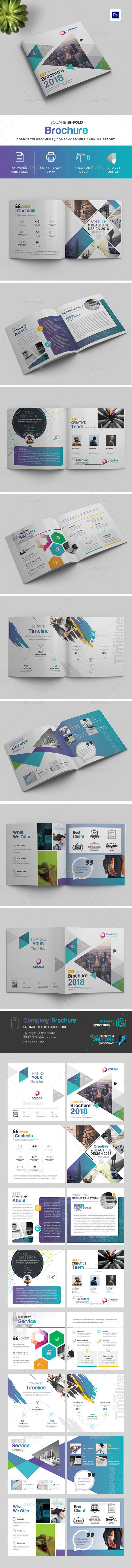 2018 Square Bi-Fold Brochure - Brochures Print Templates