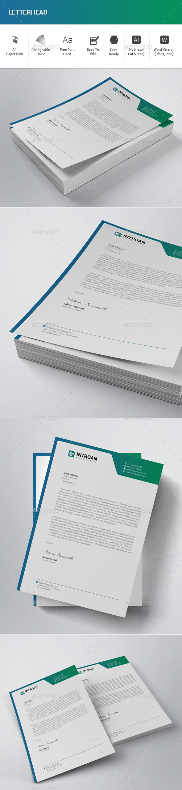Letterhead - Stationery Print Templates