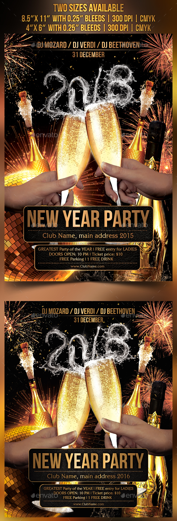 New Year Party Flyer - Clubs & Parties Events