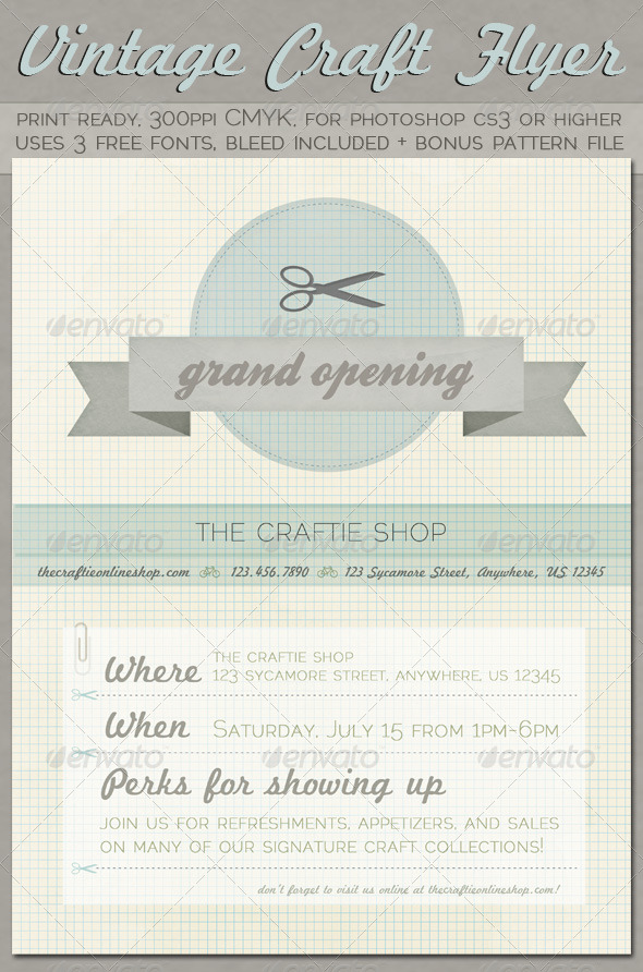 Vintage Craft Flyer - Miscellaneous Events